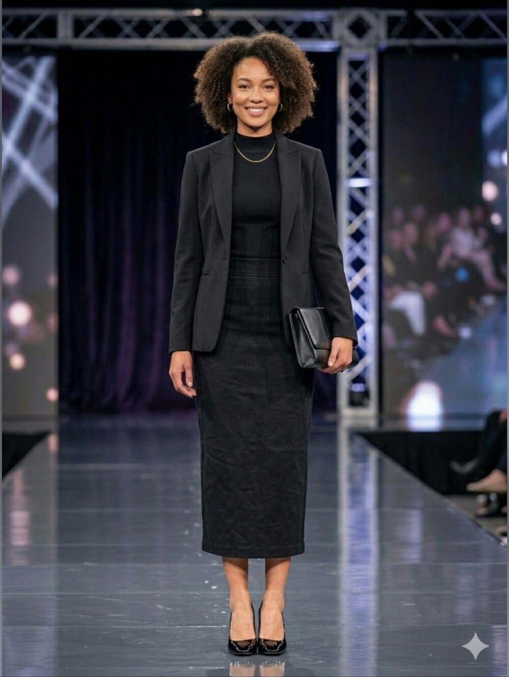Yohji Yamamoto Black 100% Wool Column Maxi Skirt Japan 1/US 2